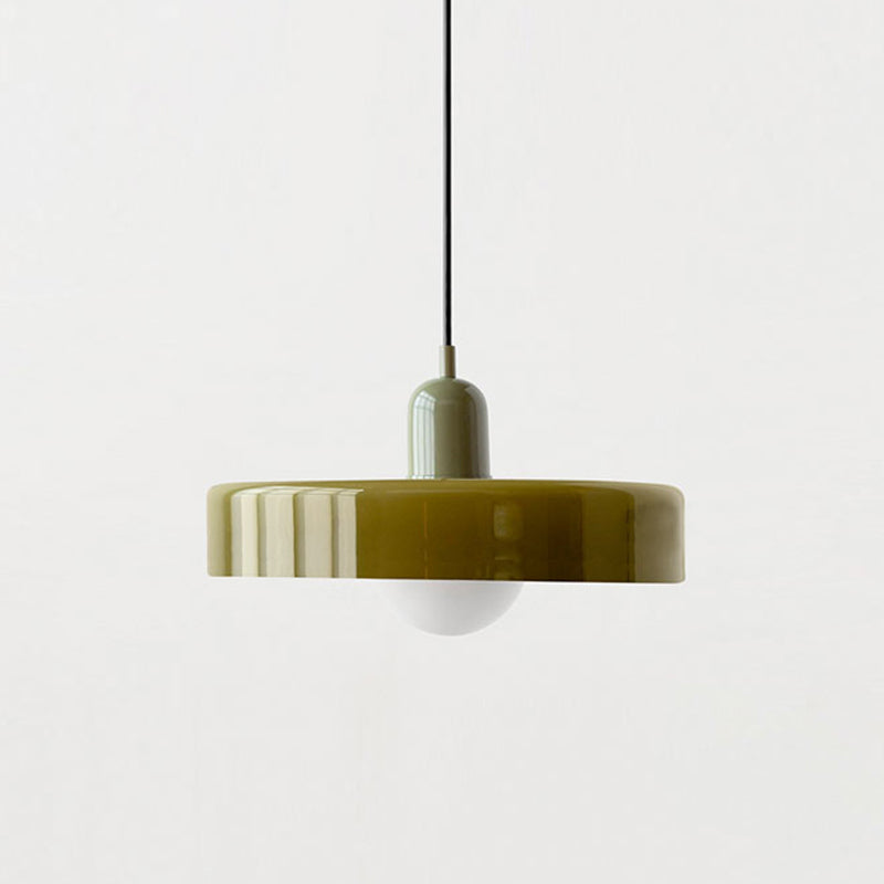 Liora Bauhaus Colored Glass Pendant Light With Adjustable Height