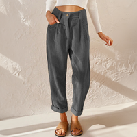 Lola - Pantalones de pana de talle alto
