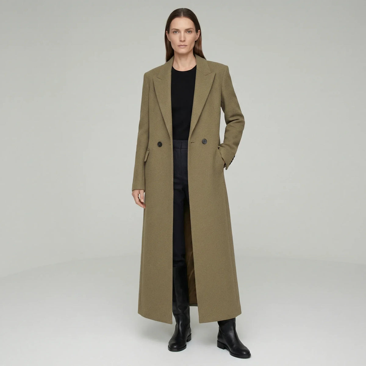 Manteau long ajusté
