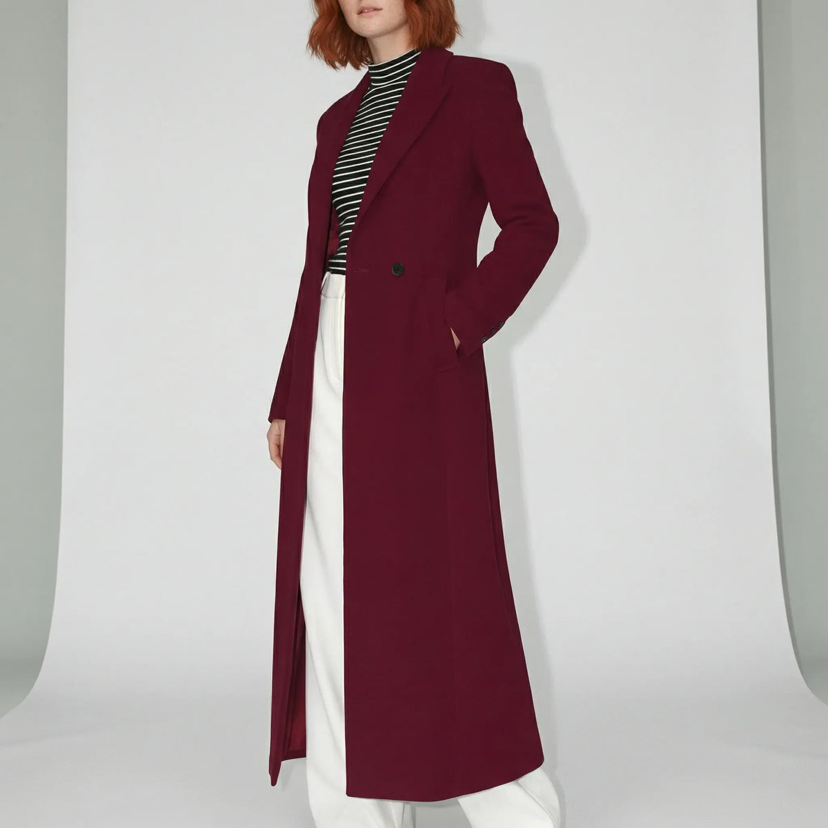 Manteau long ajusté