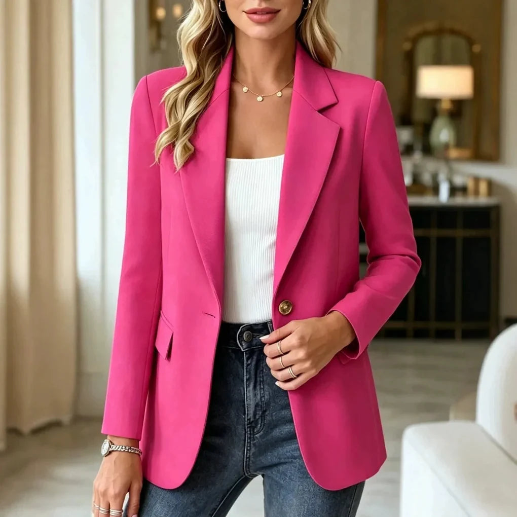 Longline Lapel Collar Blazer