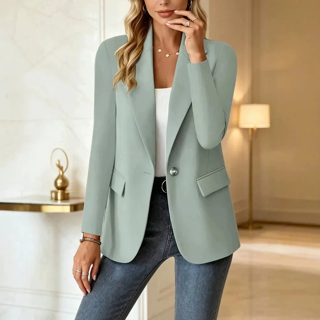 Longline Lapel Collar Blazer