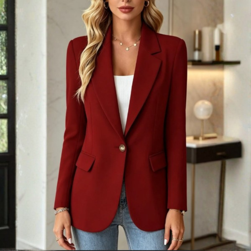 Longline Lapel Collar Blazer
