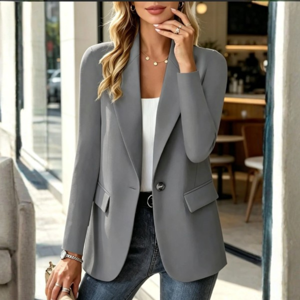 Longline Lapel Collar Blazer