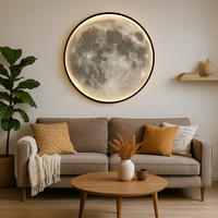 Lampe Murale Réaliste Cratère Lunaire avec Éclat Ambiant LED