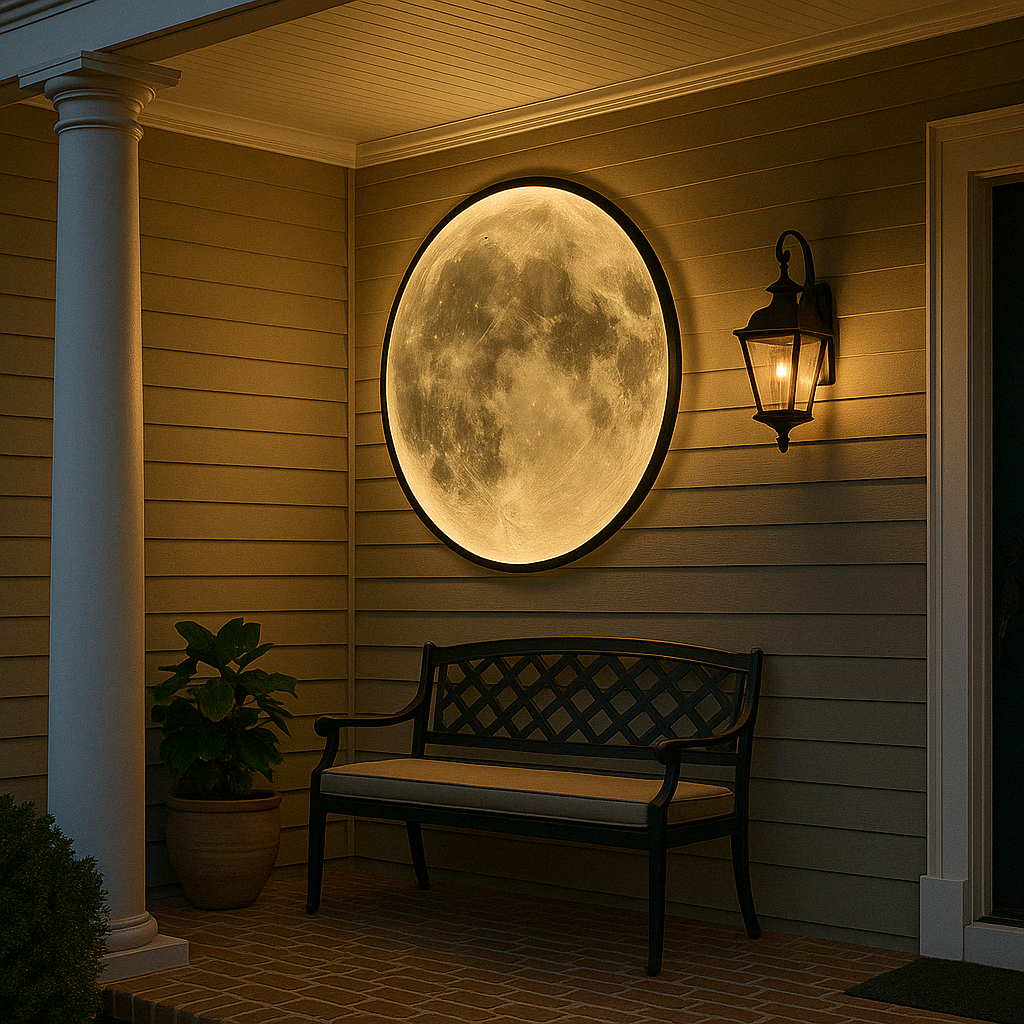 Lunara Moon Wall Light With Realistic Crater Surface and Soft LED Glow