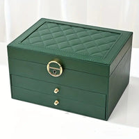 LUXE JEWEL - Élégante boîte à bijoux en cuir pour rangement stylé