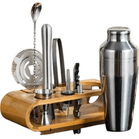 LUXMIX BARSET - Set de cóctel de acero inoxidable de 10 piezas para bebidas con estilo