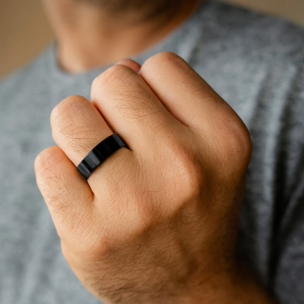 Bague de guérison magnétique en acier inoxydable