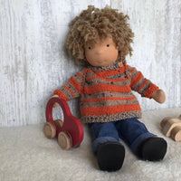 MELLOMINA – Muñeca Waldorf hecha a mano de algodón puro, cuerpo suave de 30 cm para niños