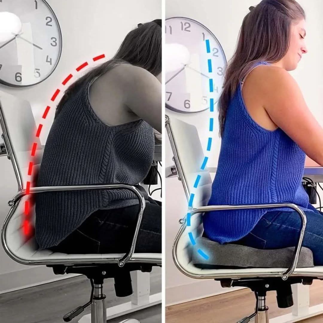 Memory Foam Cushion — Ergonomic Spinal Alignment Support