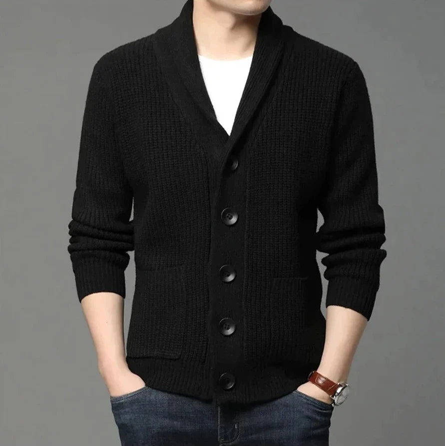 Men's Button-Front Cardigan Sweater