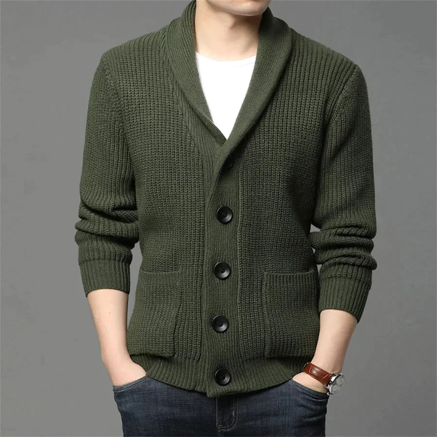 Men's Button-Front Cardigan Sweater