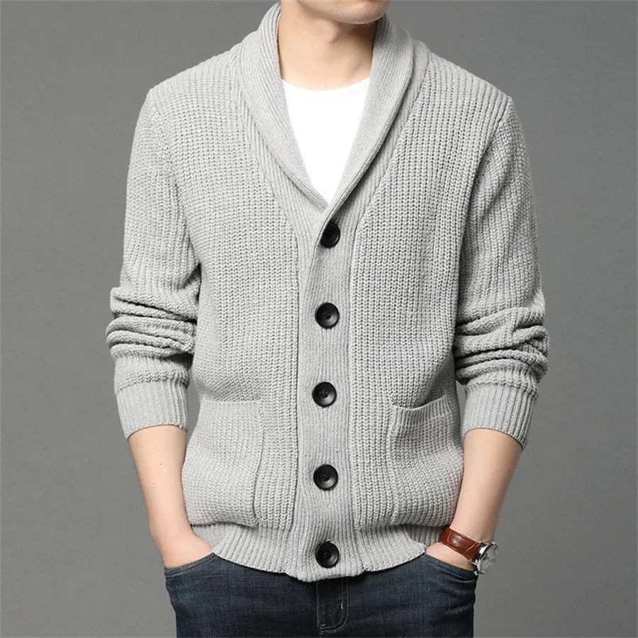 Men's Button-Front Cardigan Sweater