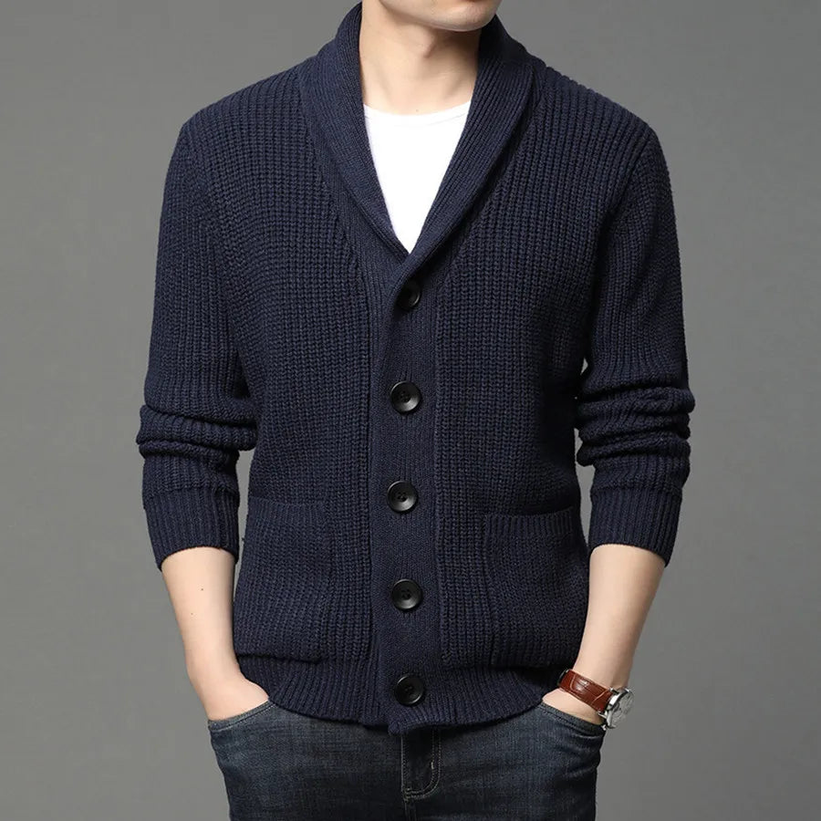 Men's Button-Front Cardigan Sweater