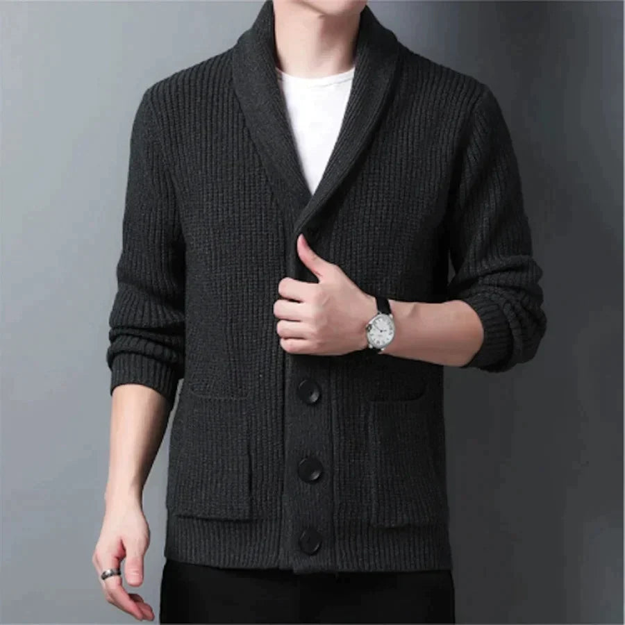 Men's Button-Front Cardigan Sweater