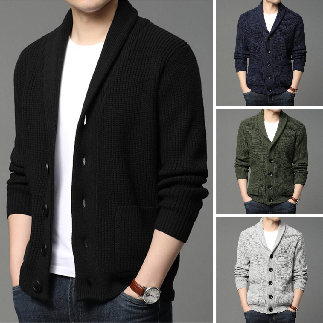 Men's Button-Front Cardigan Sweater