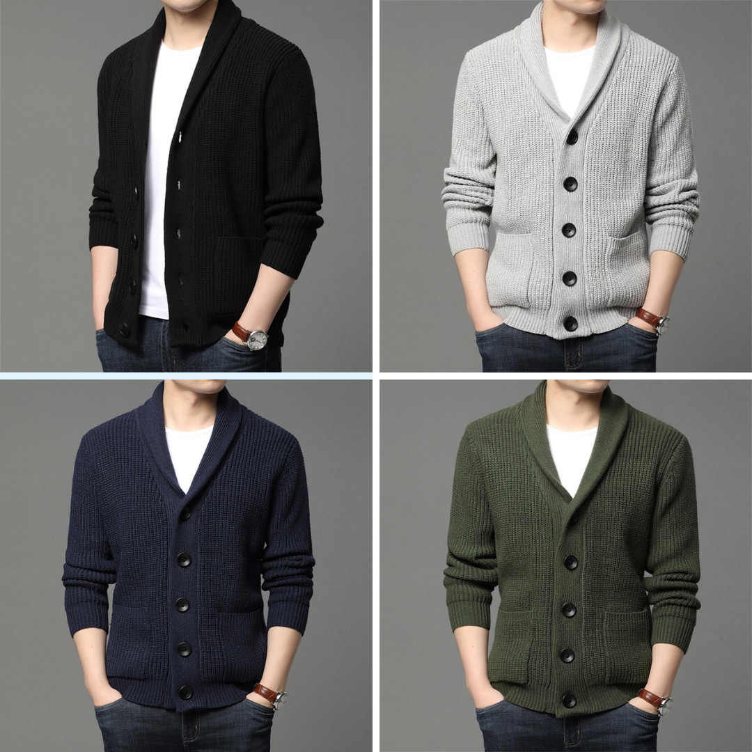 Men's Button-Front Cardigan Sweater