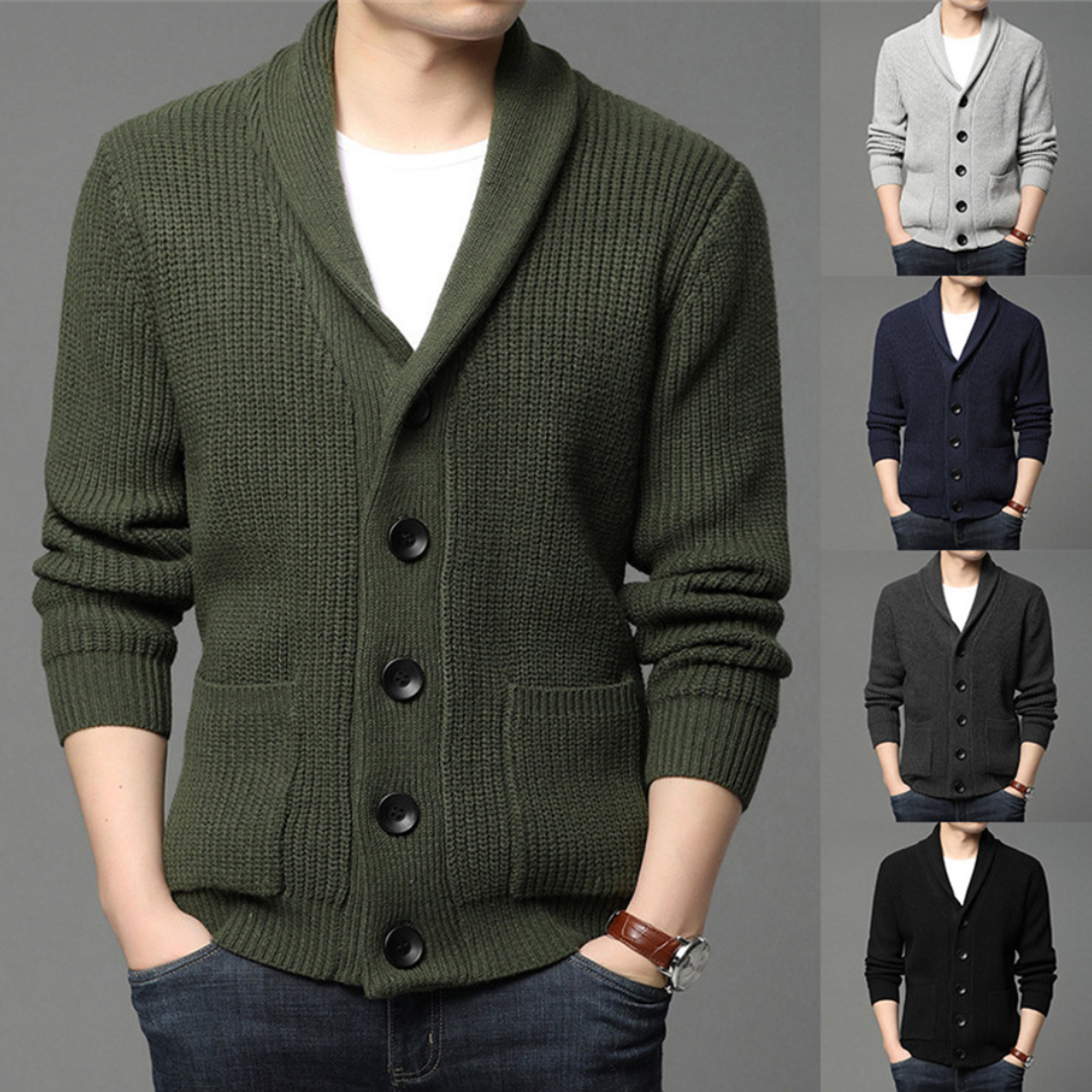 Men's Button-Front Cardigan Sweater