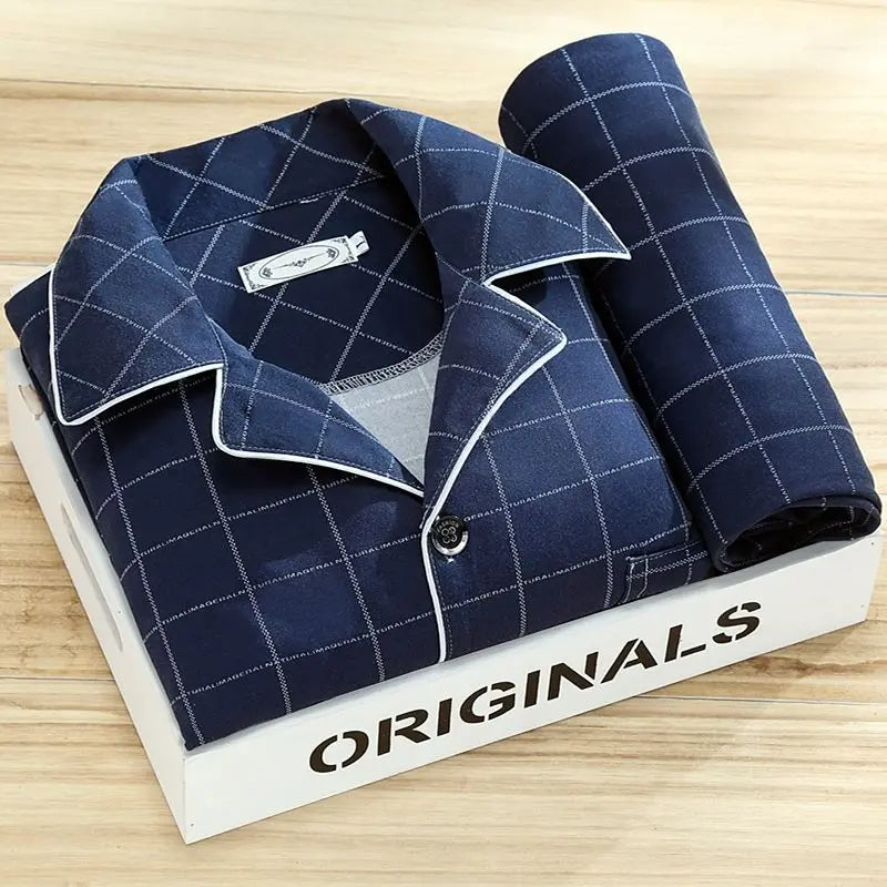 Men's Button-Up Shirt Pyjama Set