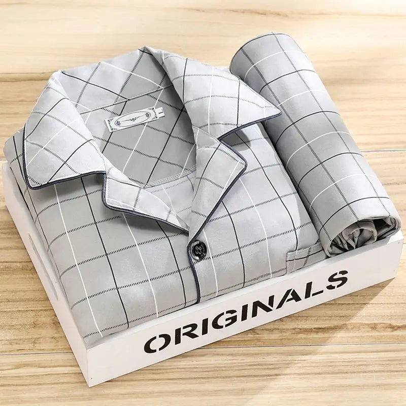 Men's Button-Up Shirt Pyjama Set