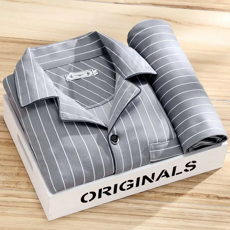 Men's Button-Up Shirt Pyjama Set