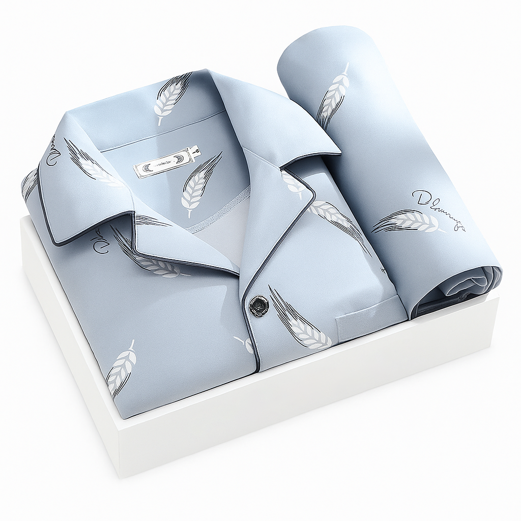 Men's Button-Up Shirt Pyjama Set