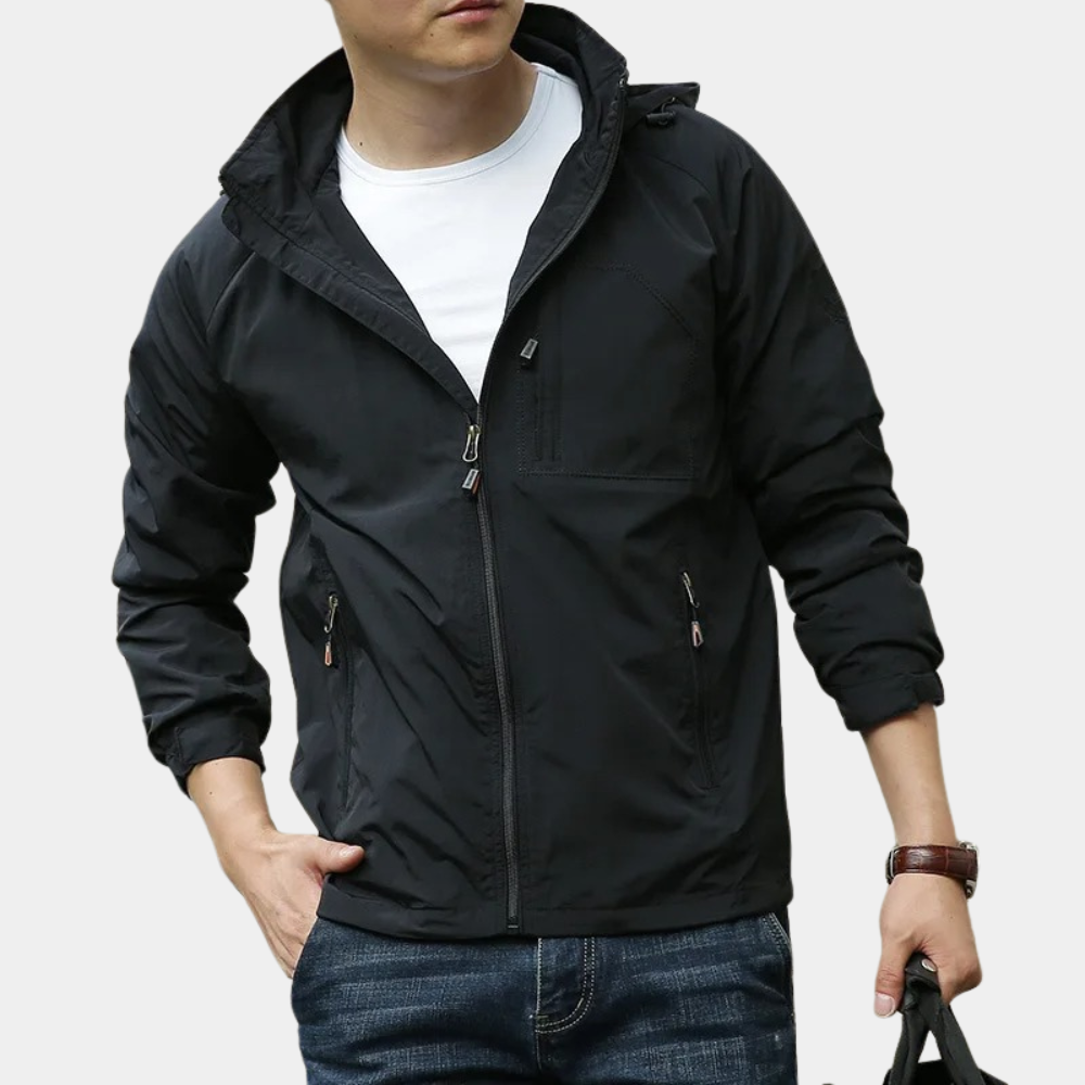 Veste décontractée pour homme à fermeture éclair