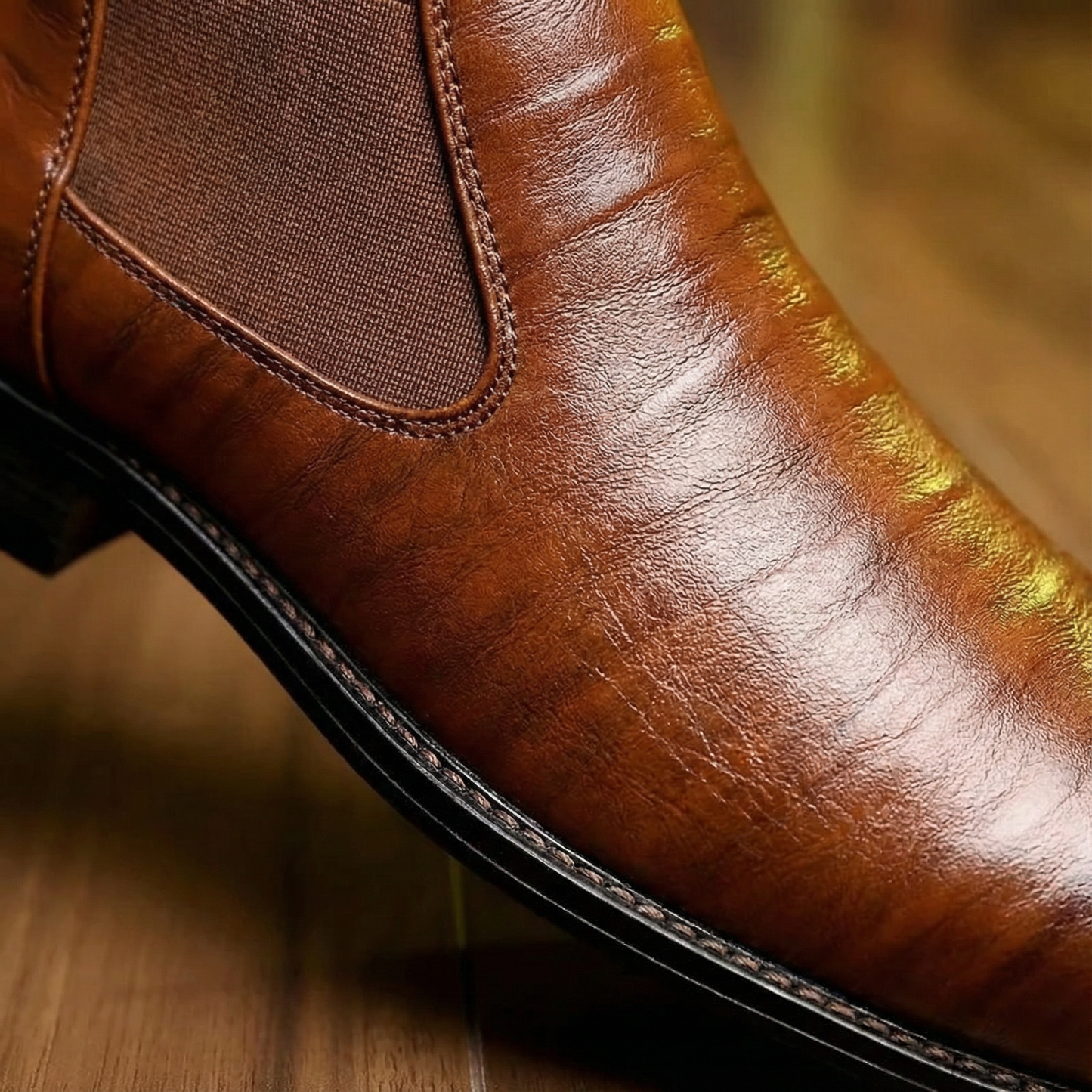 Bottines Chelsea classiques en cuir pour hommes