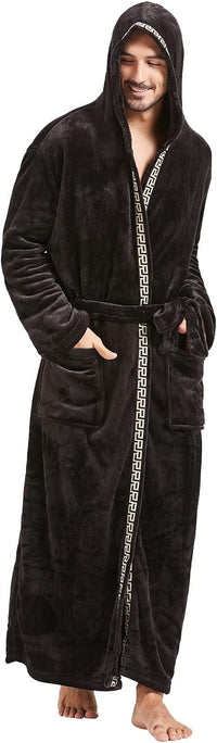 Men's Comfortable Flannel Bathrobe