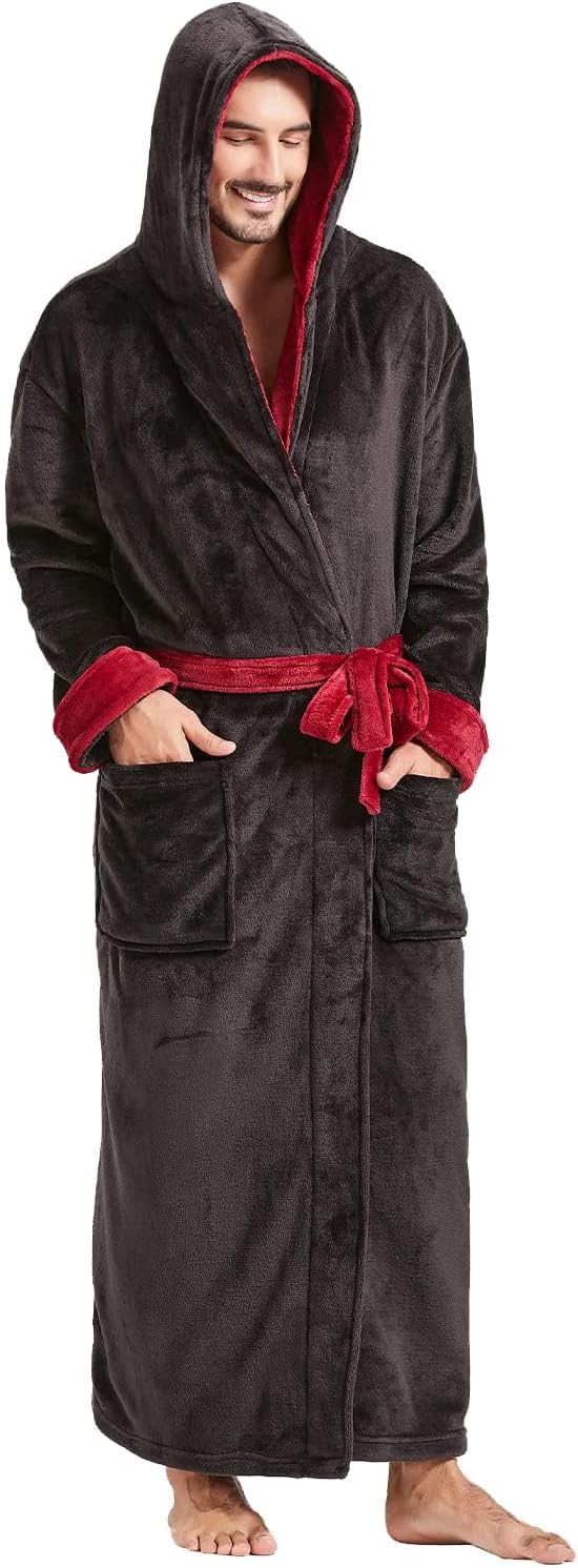 Men's Comfortable Flannel Bathrobe