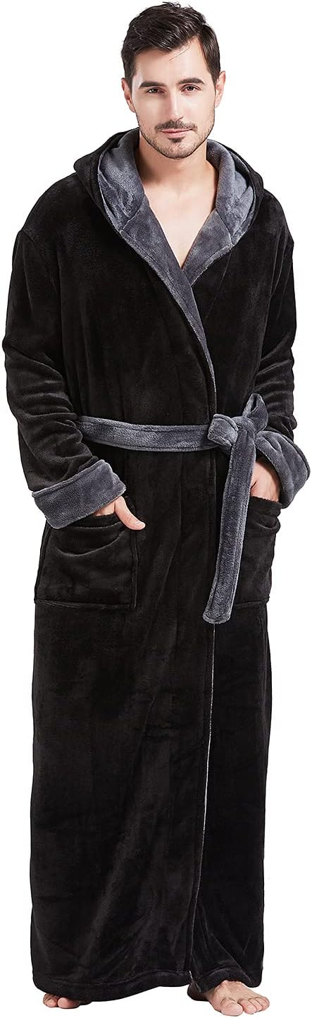 Men's Comfortable Flannel Bathrobe