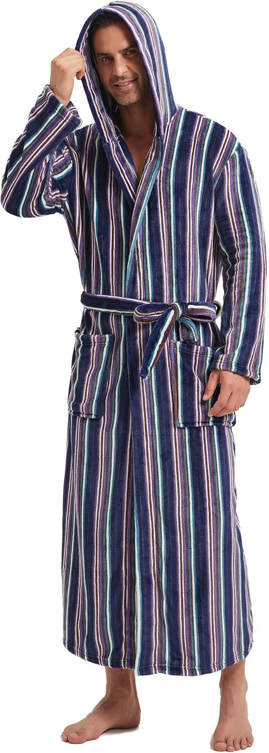 Men's Comfortable Flannel Bathrobe