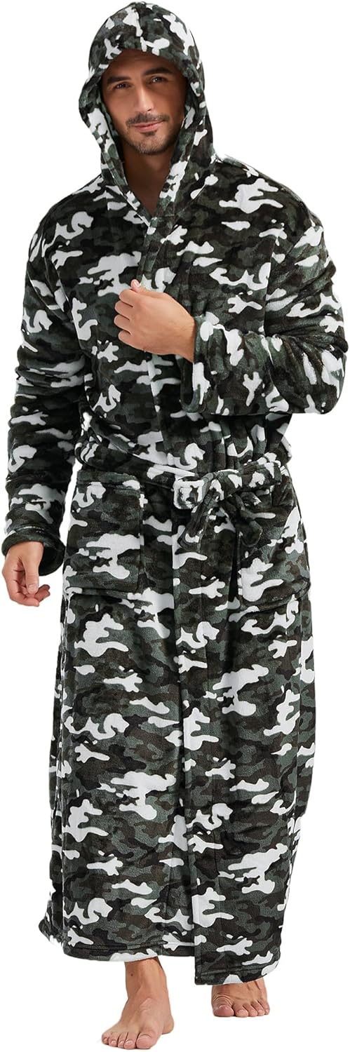 Men's Comfortable Flannel Bathrobe