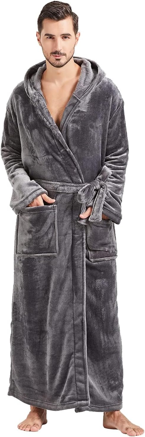 Men's Comfortable Flannel Bathrobe