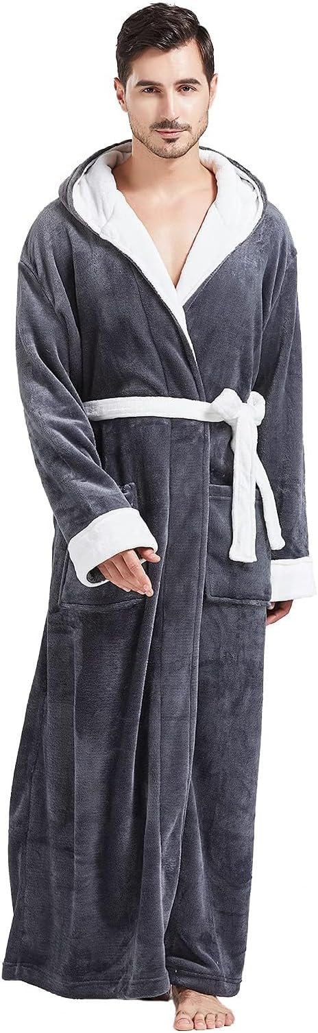 Men's Comfortable Flannel Bathrobe
