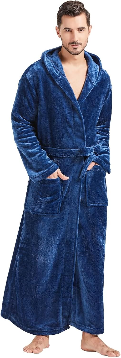 Men's Comfortable Flannel Bathrobe