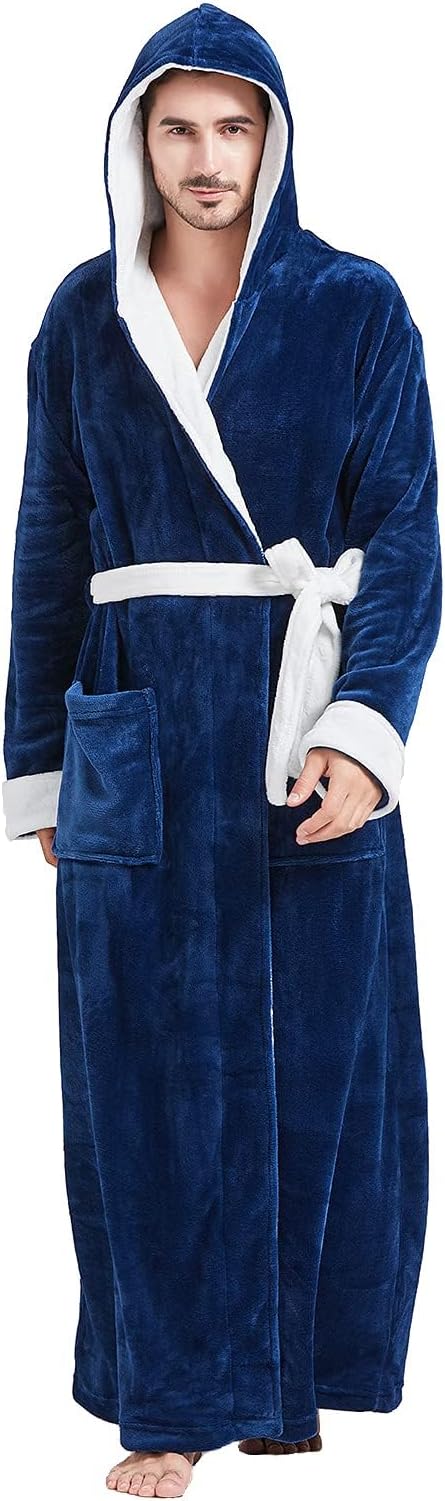 Men's Comfortable Flannel Bathrobe