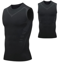 Men's Compression Shapewear Tank Top – Chest and Tummy Slimming Undershirt, Invisible Under Clothes