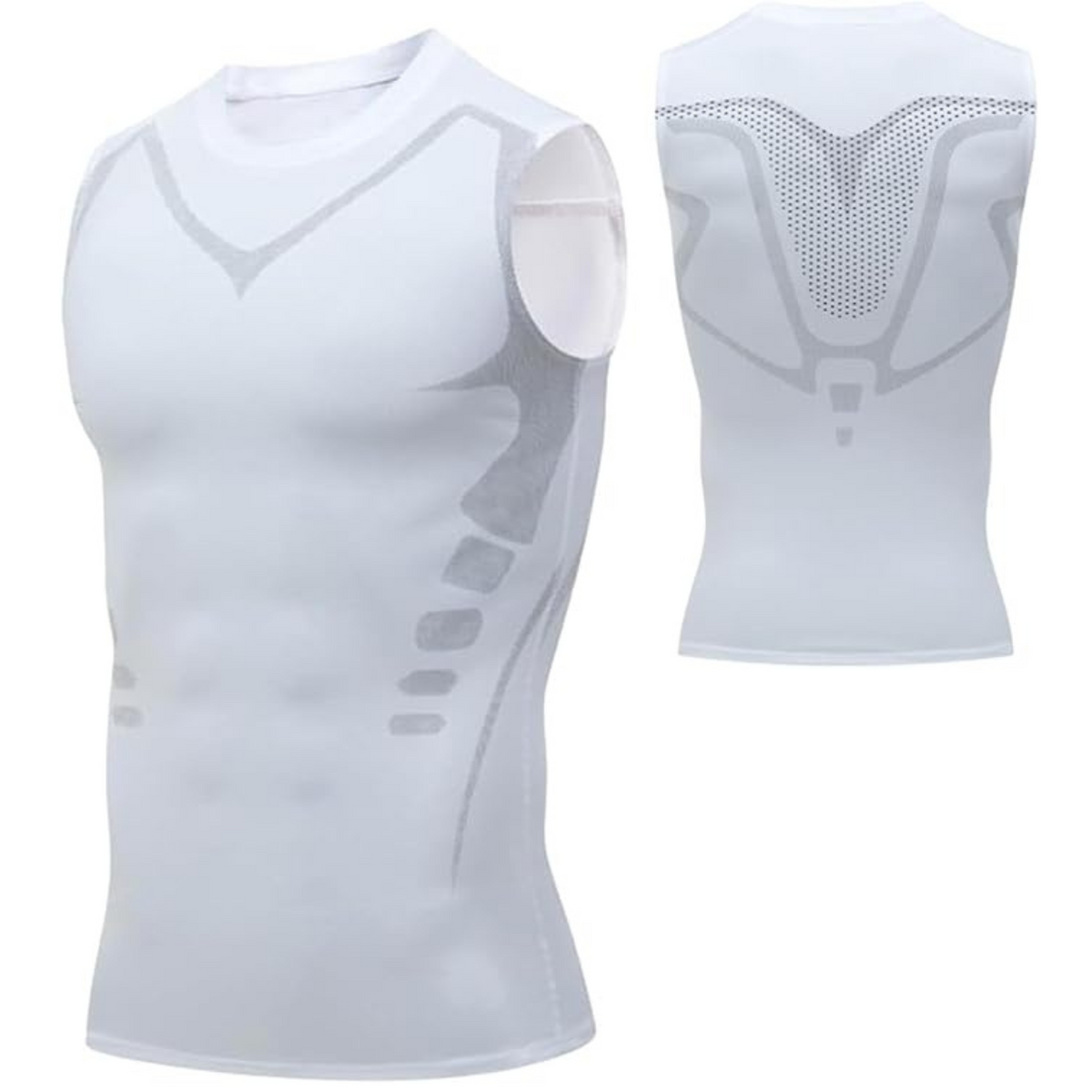 Men's Compression Shapewear Tank Top – Chest and Tummy Slimming Undershirt, Invisible Under Clothes