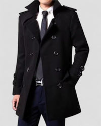 Men's Double-Breasted Trench Coat