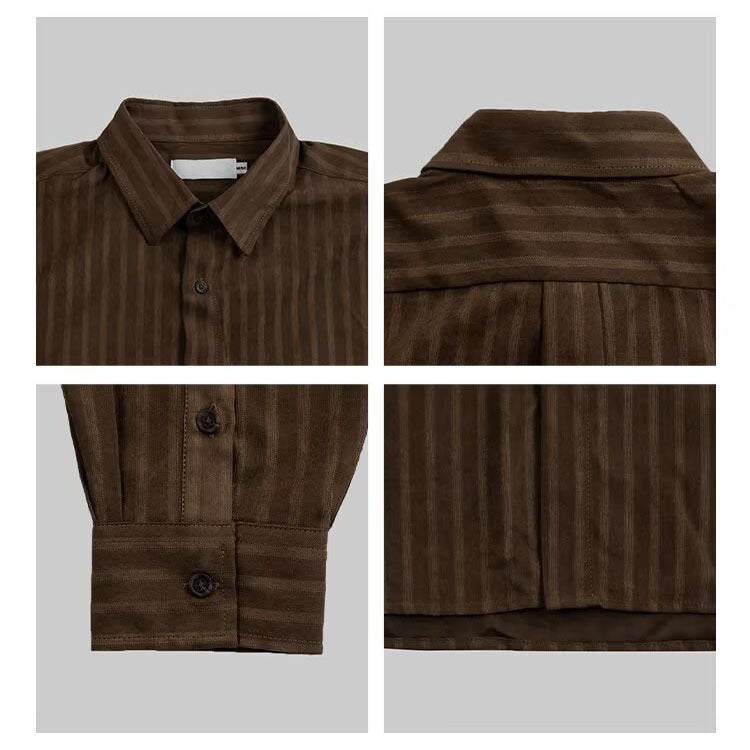 Chemise élégante pour homme avec texture fine côtelée