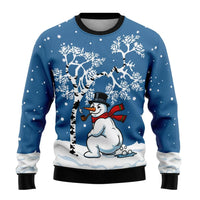 Men's Festive Snowman Print Christmas Sweater