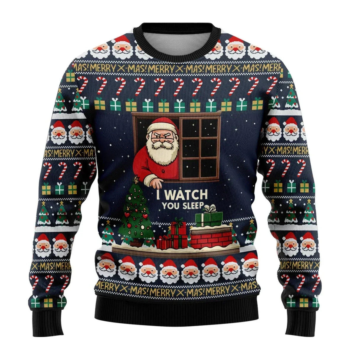 Men's Festive Snowman Print Christmas Sweater