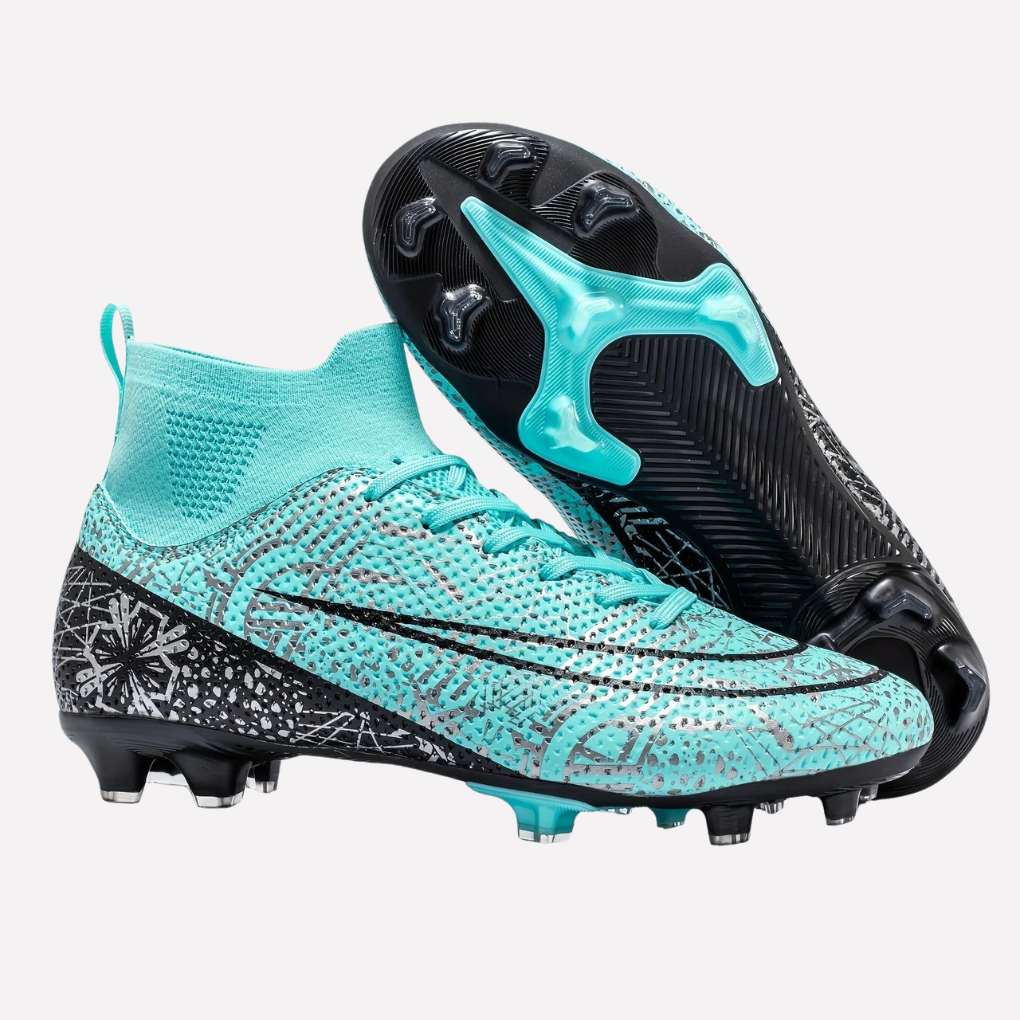 Men's Football Boots with Grip and High-Ankle Design