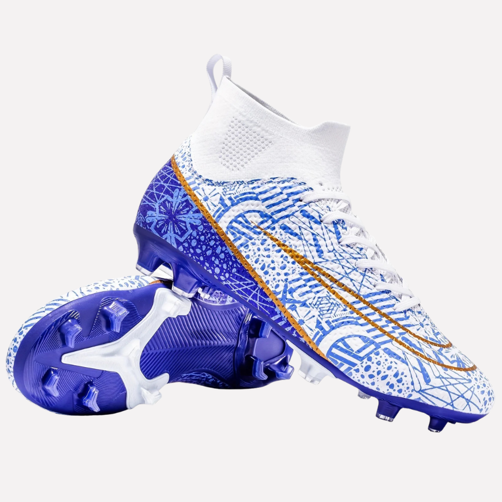 Men's Football Boots with Grip and High-Ankle Design