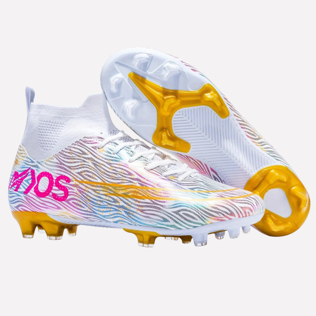 Men's Football Boots with Grip and High-Ankle Design