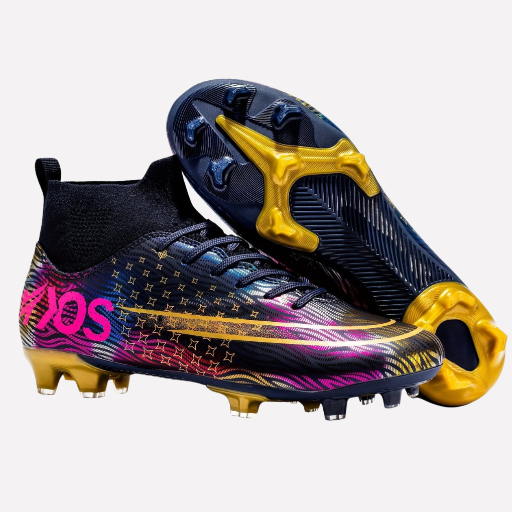 Men's Football Boots with Grip and High-Ankle Design