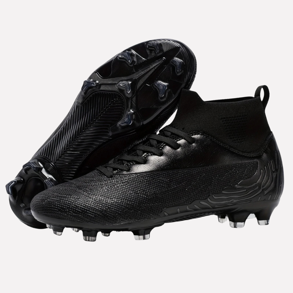Men's Football Boots with Grip and High-Ankle Design