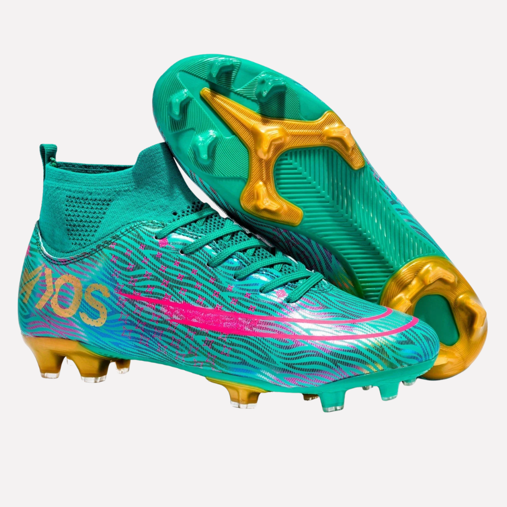 Men's Football Boots with Grip and High-Ankle Design
